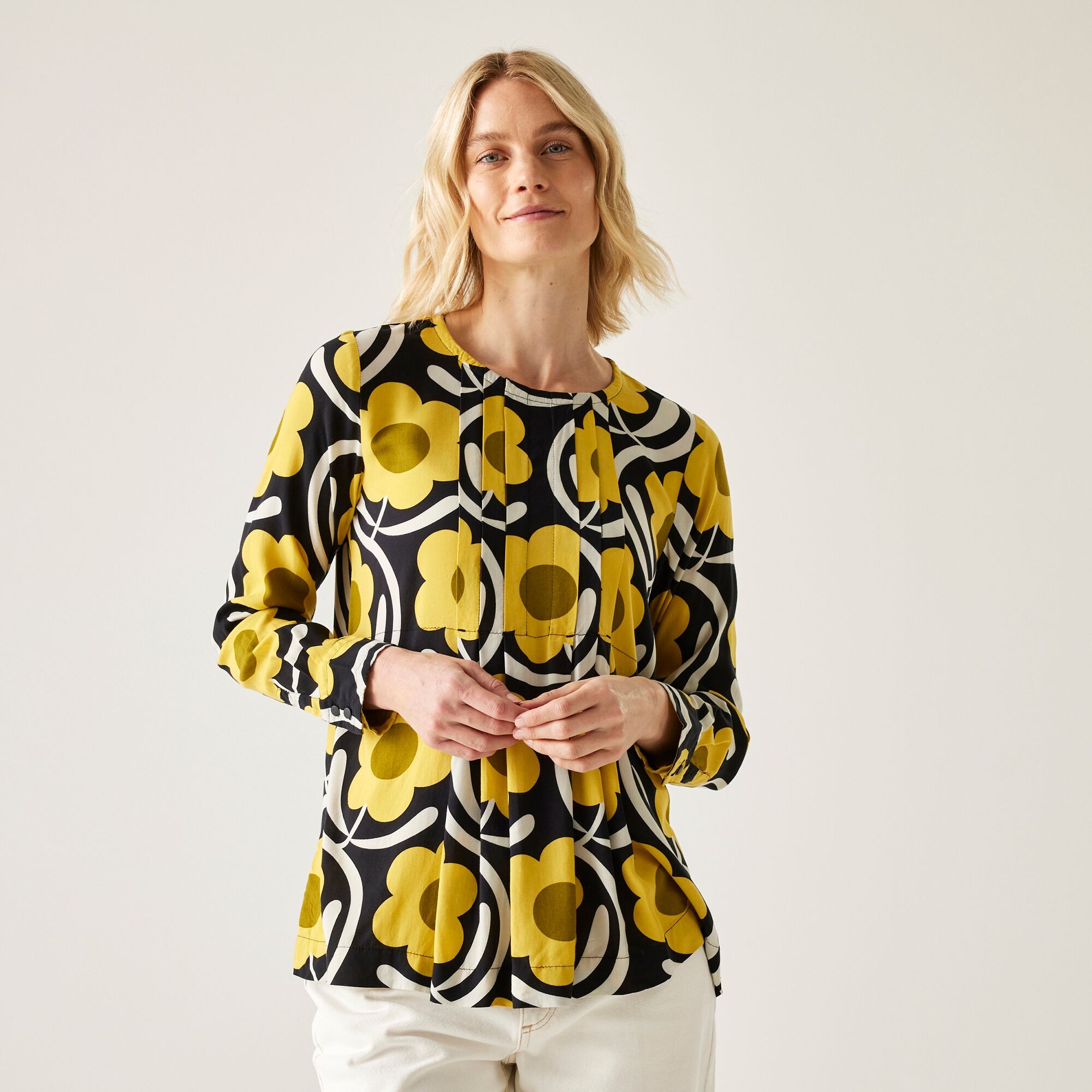 Regatta Orla Kiely Long Sleeve Top Size: 14 Women's Yellow