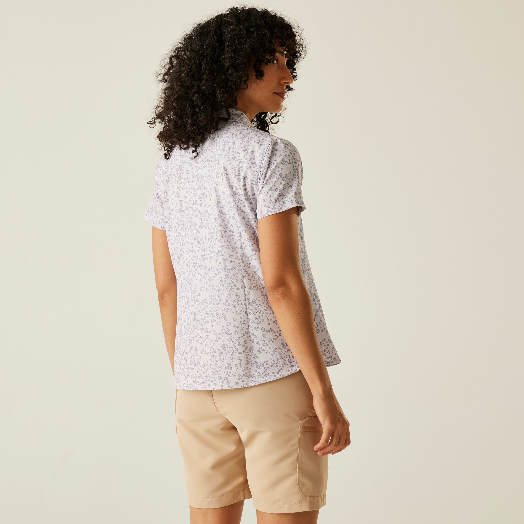 Regatta Damska koszula z krótkim rękawem Travel Packaway przeciw insektom Fioletowy