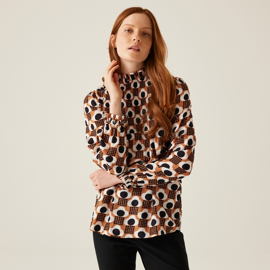 Orla Kiely Winter Blouse Rain Cloud Tan