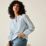 Chambray Blue Ticking Stripe