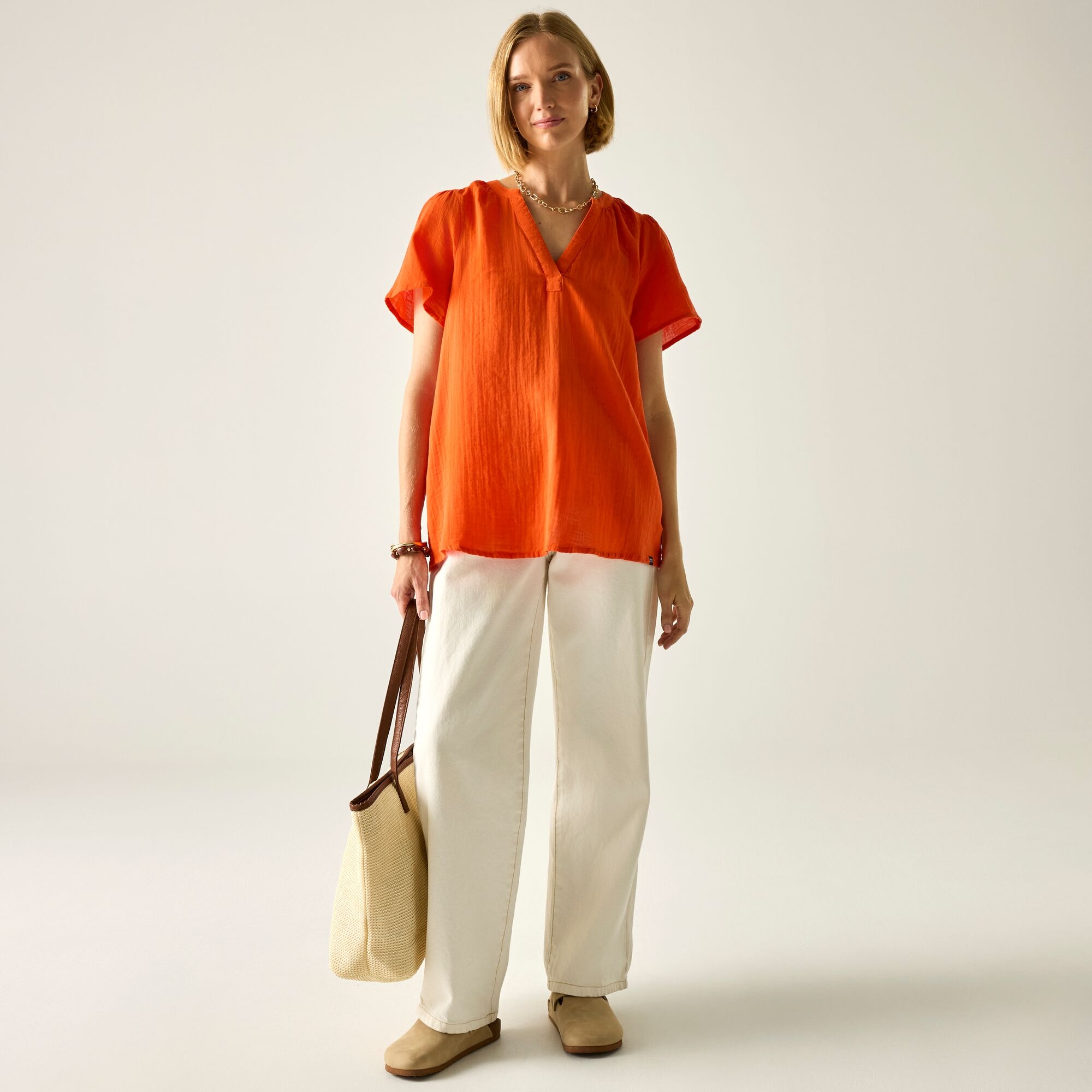 Regatta Women's Selen Shirt - Orange Size 12