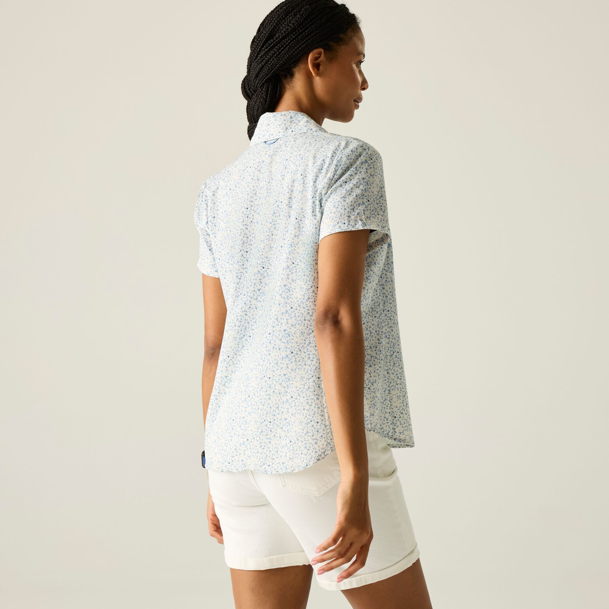 Regatta   Koszula damska z krótkim rękawem Travel Light przeciw insektom Niebieski