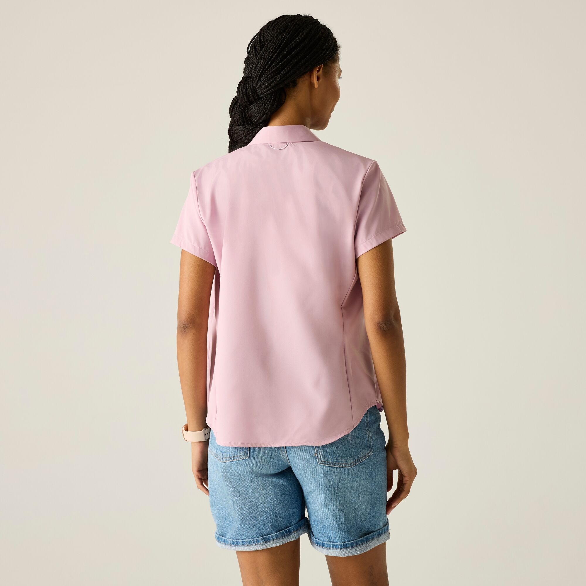 Regatta Regatta Koszula damska z krótkim rękawem Travel Light przeciw insektom Różowy