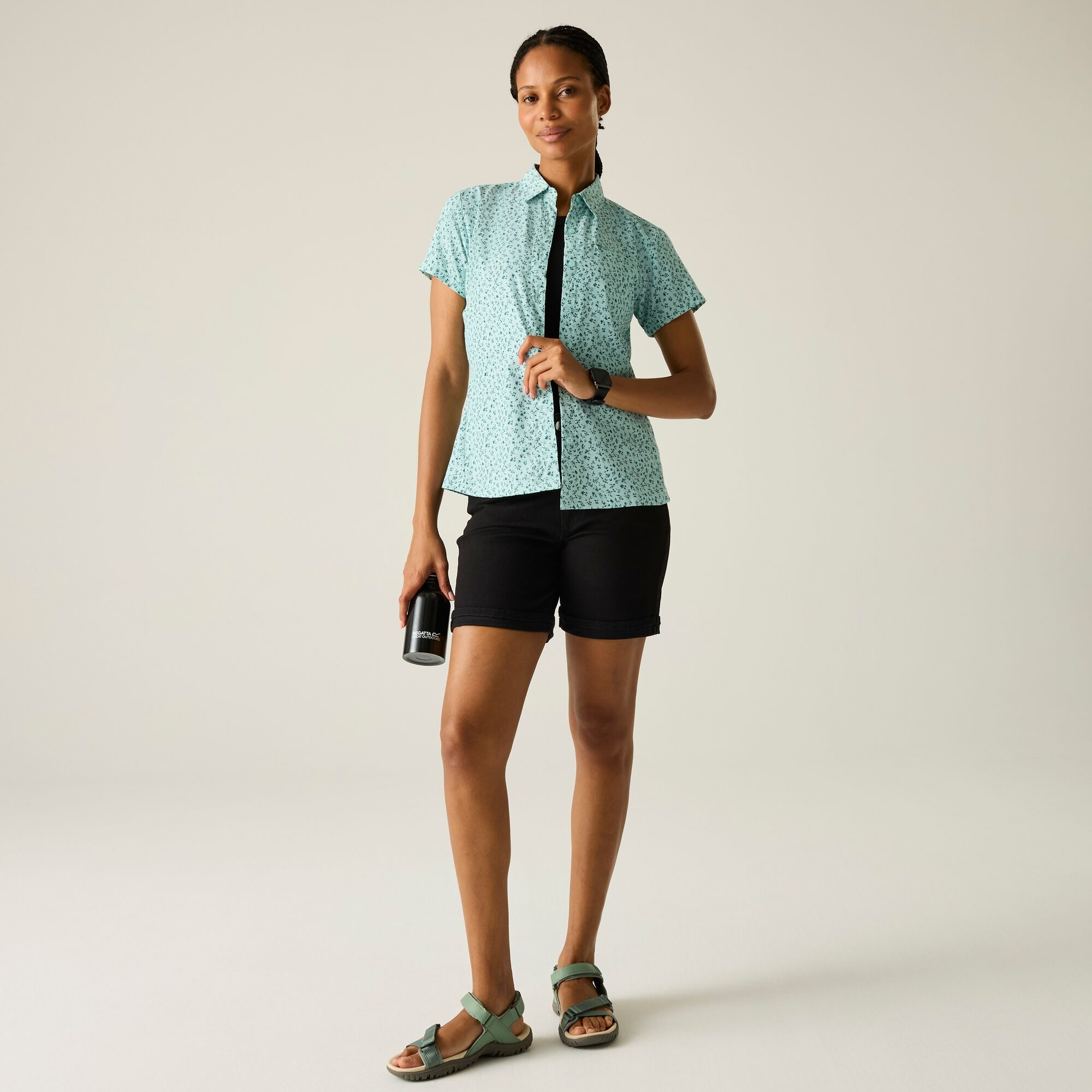 Regatta   Koszula damska z krótkim rękawem Mindano VIII Zielony