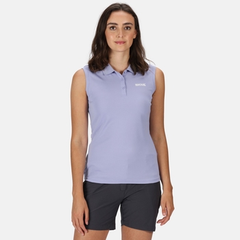 Women's Tima Ribbed Collar Pique Vest Lilac Bloom