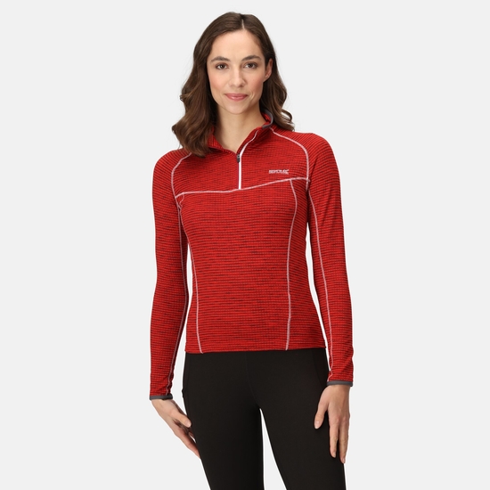 Women's Yonder Half Zip Top Rumba Red