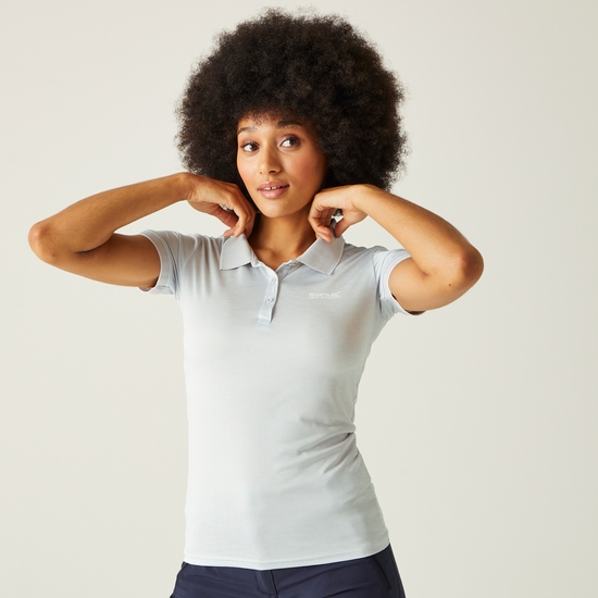 Remex II Damen-T-Shirt mit Polokragen Grau