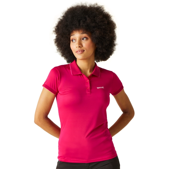 Women's Remex II Active Polo Shirt Pink Potion Solid