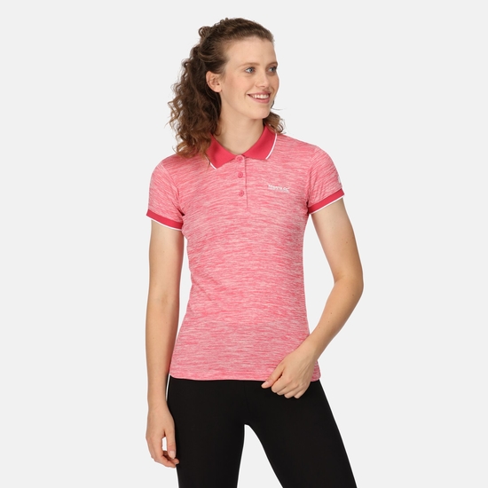 Remex II Damen-T-Shirt mit Polokragen Pink