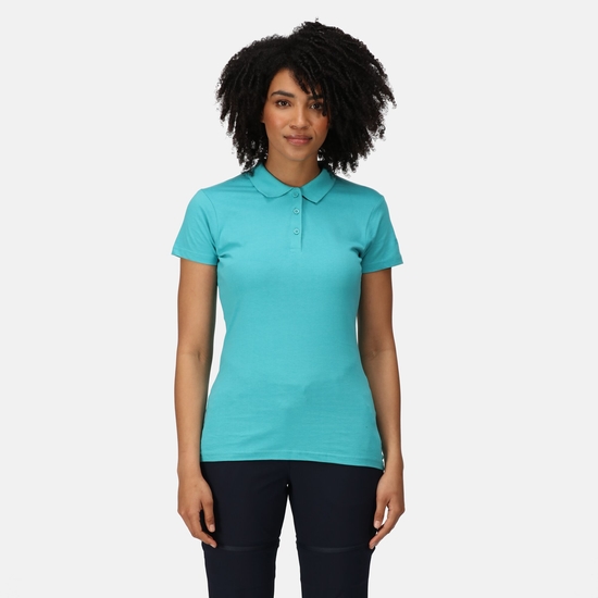 Women's Sinton Coolweave Polo Shirt Turquoise