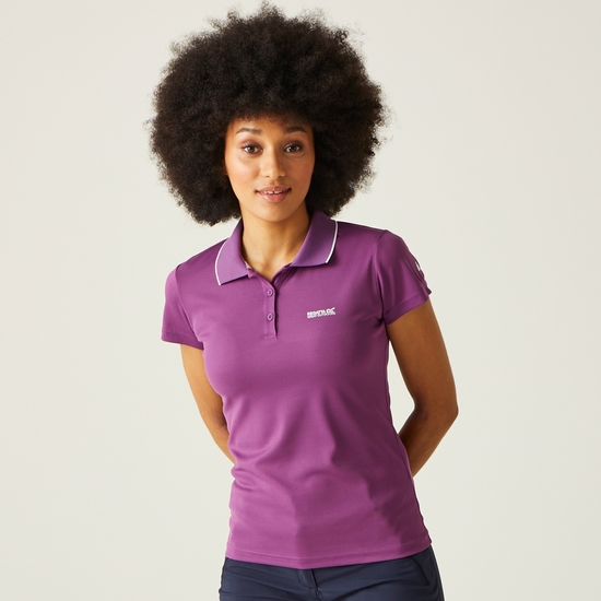 Women's Maverick V Active Polo Shirt Sunset Purple