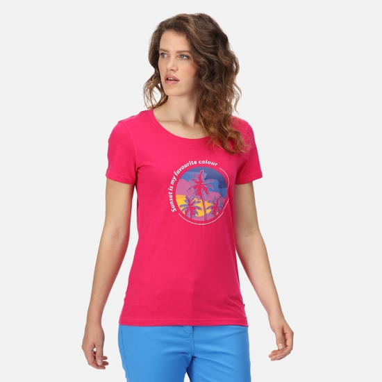 Women's Filandra VI Print T-Shirt Pink Fusion
