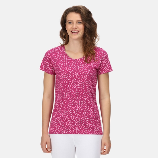 Filandra VI bedrucktes T-Shirt für Damen Rosa