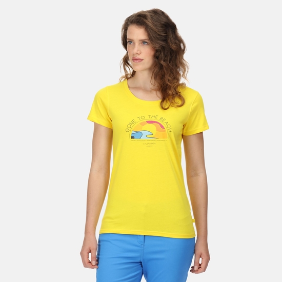 Filandra VI bedrucktes T-Shirt für Damen Gelb