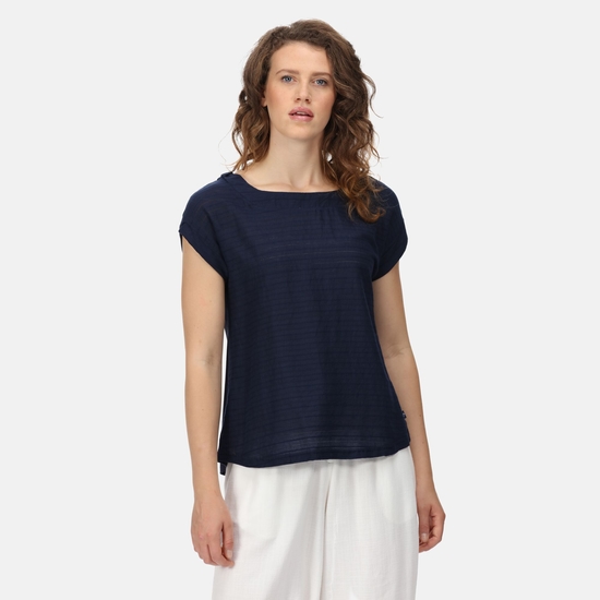 Women's Adine Stripe T-Shirt Navy