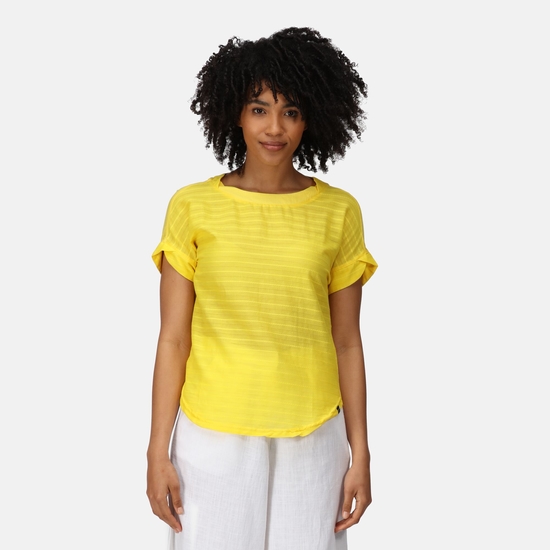 Adine gestreiftes T-Shirt für Damen Gelb