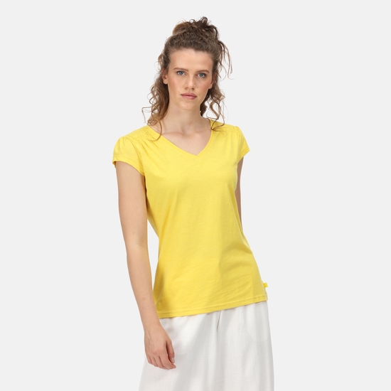 Women's Francine V-Neck T-Shirt Maize Yellow