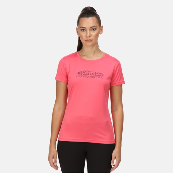 Women's Fingal VI Print T-Shirt Tropical Pink