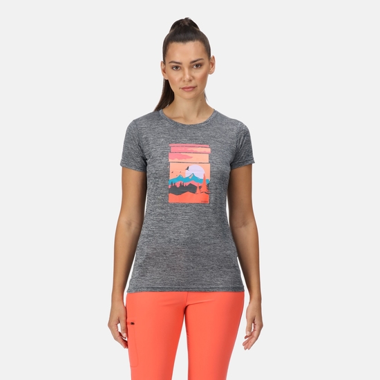 Women's Fingal VI Print T-Shirt Navy Marl