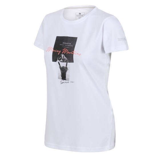 Fingal VI bedrucktes T-Shirt für Damen Weiß