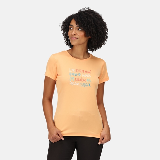 Fingal VI bedrucktes T-Shirt für Damen Orange
