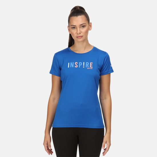 Fingal VI bedrucktes T-Shirt für Damen Blau