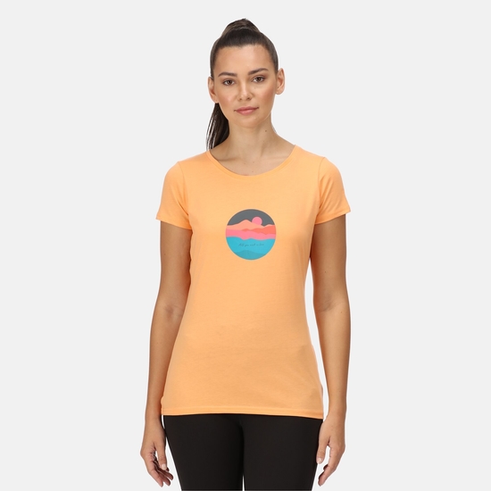 Women's Breezed II Print T-Shirt Papaya