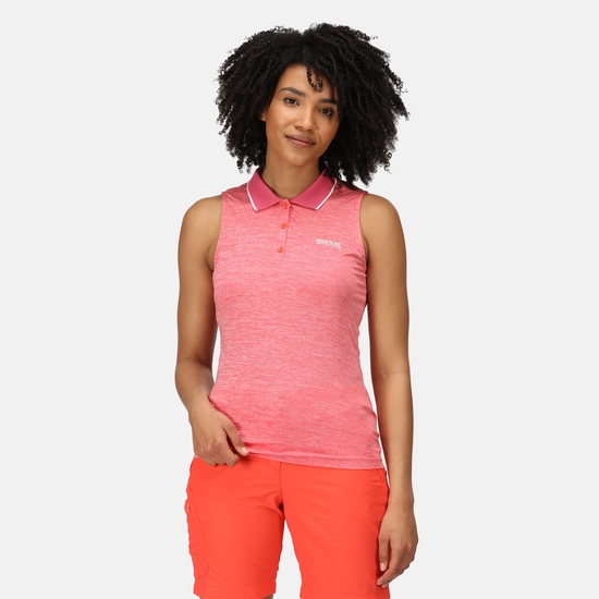 Women's Tima II Polo Vest Top Tropical Pink