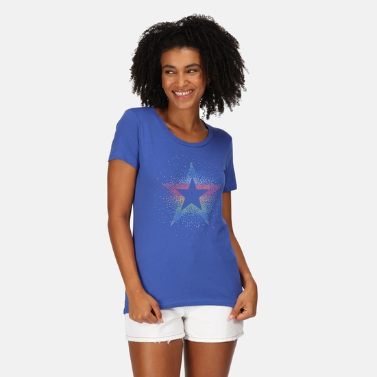 Women's Filandra VII Printed T-Shirt Dazzling Blue 