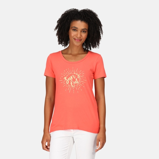 Women's Filandra VII Printed T-Shirt Peach Bloom 
