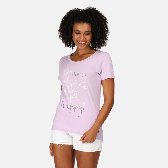 Filandra VII Bedrucktes T-Shirt für Damen Lila