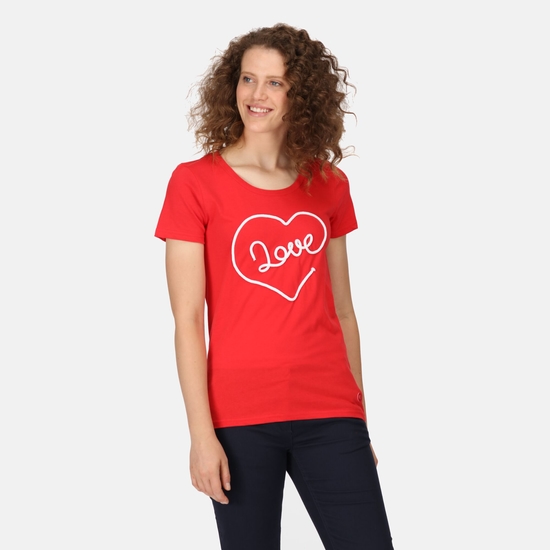 Filandra VII Bedrucktes T-Shirt für Damen Rot