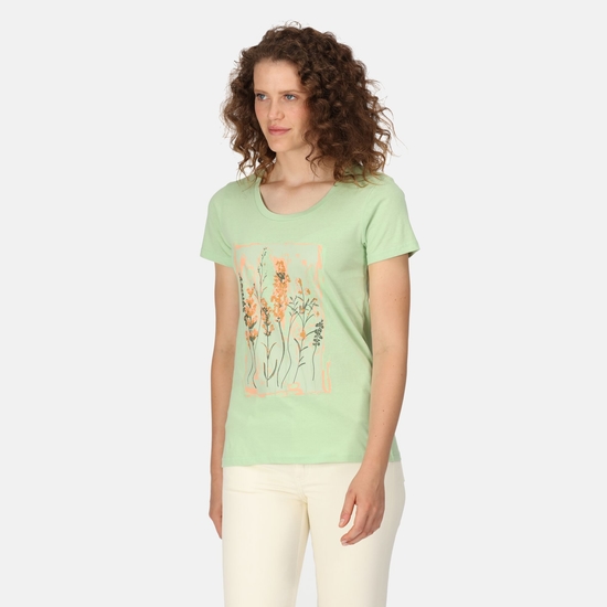 Filandra VII Bedrucktes T-Shirt für Damen Grün