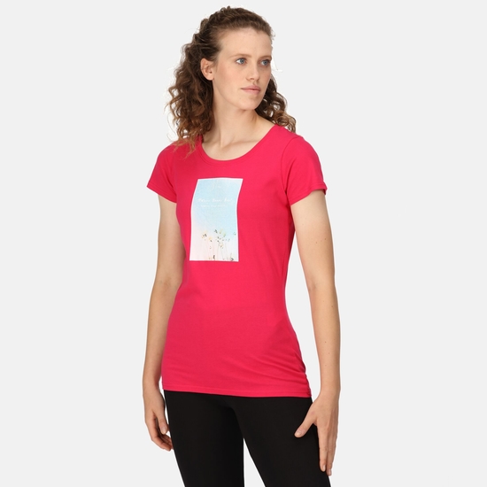 Breezed III T-Shirt mit Graphik-Print für Damen Pink