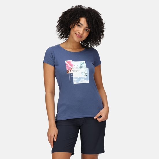 Breezed III Femme T-shirt à imprimé graphique Dusty Denim