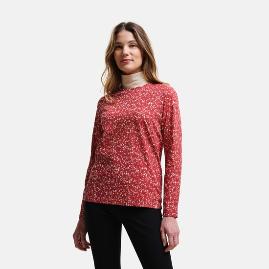 Orla Kiely Long Sleeve Winter Tee Berry Bubble Red