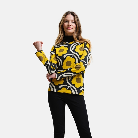 Orla Kiely Long Sleeve Winter Tee Apple Blossom Yellow