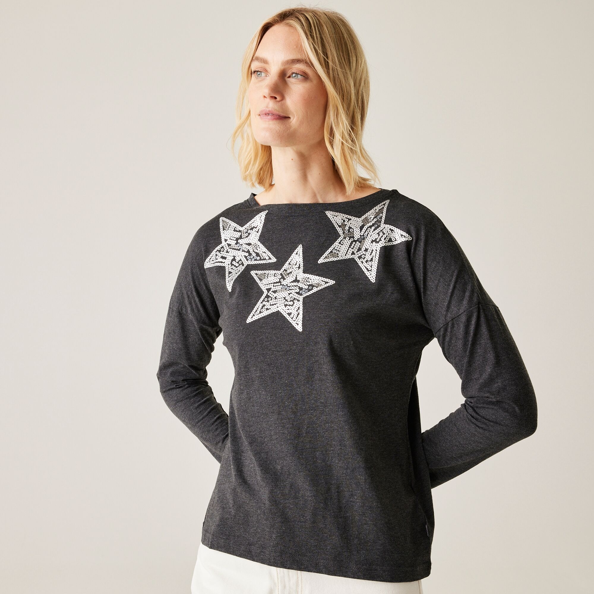 Regatta Carlene Graphic T-Shirt Size: 14 Women's Grey