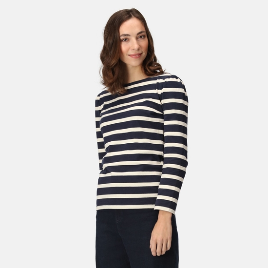 Federica Femme T-shirt rayé Marine