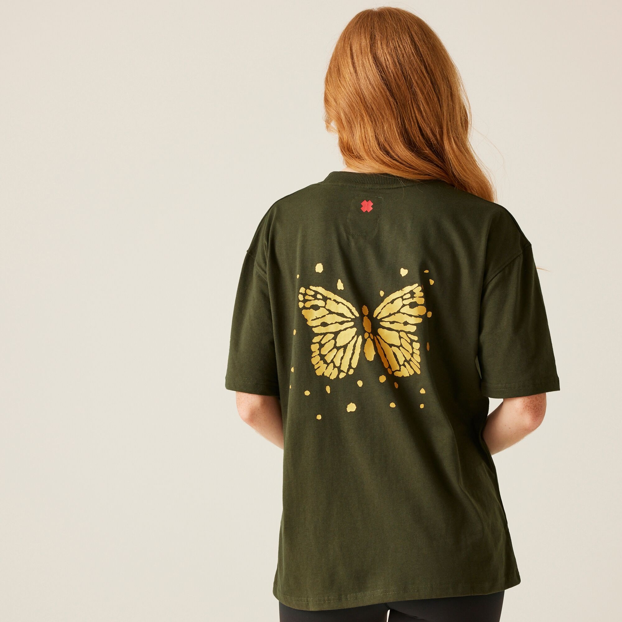 Regatta Christian Lacroix Damska koszulka z krótkim rękawem oversize Bellegarde Ciemne khaki