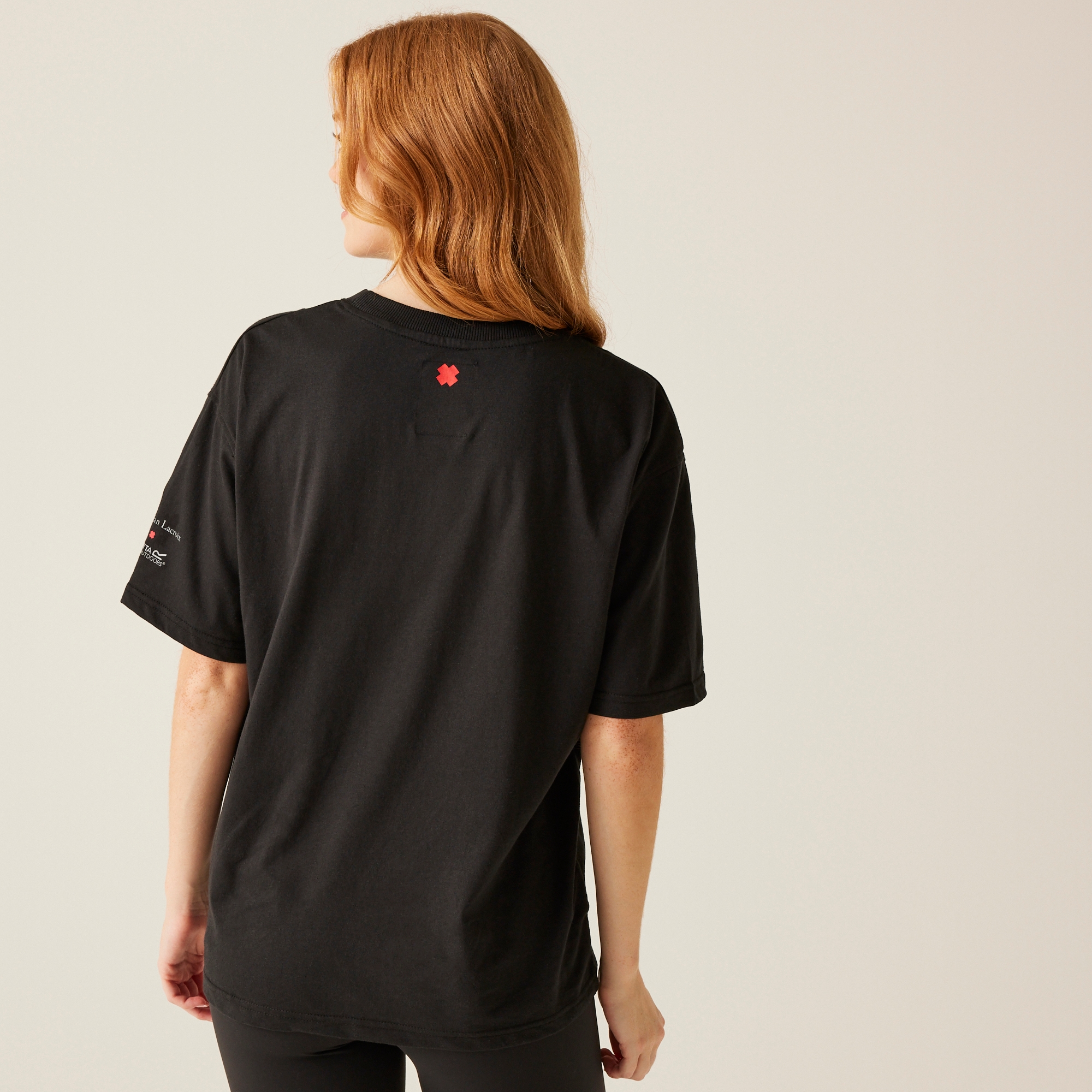 Christian Lacroix - Damska koszulka z krótkim rękawem oversize Bellegarde Czarny