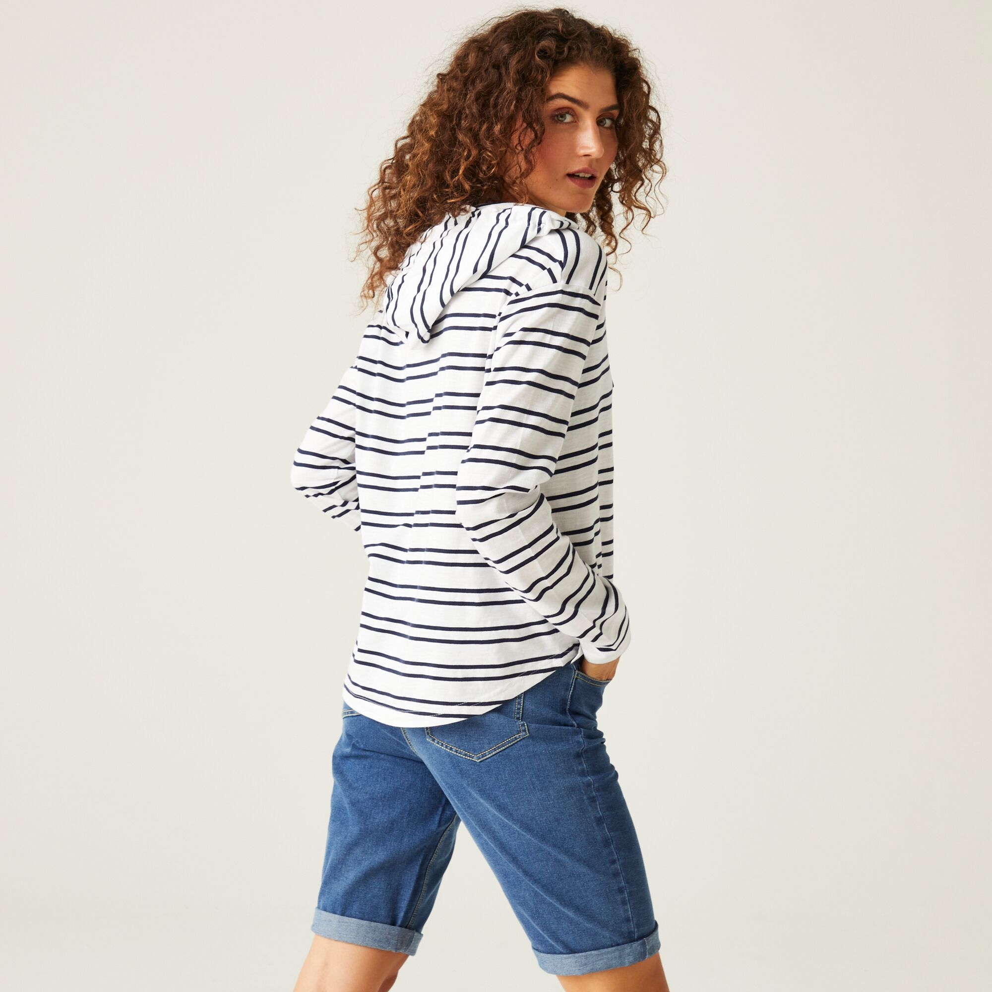 Regatta Damska Bluza z Kapturem Minerve V-neck Biały