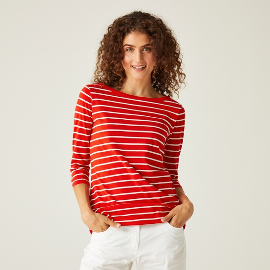 Bayletta Shirt mit 3/4-Arm für Damen Rot
