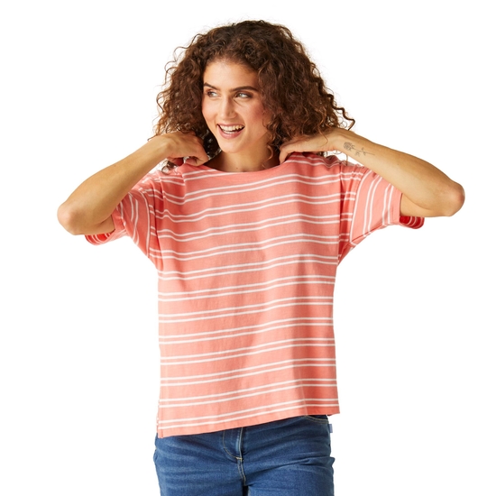 Women's Abaya T-Shirt Shell Pink White