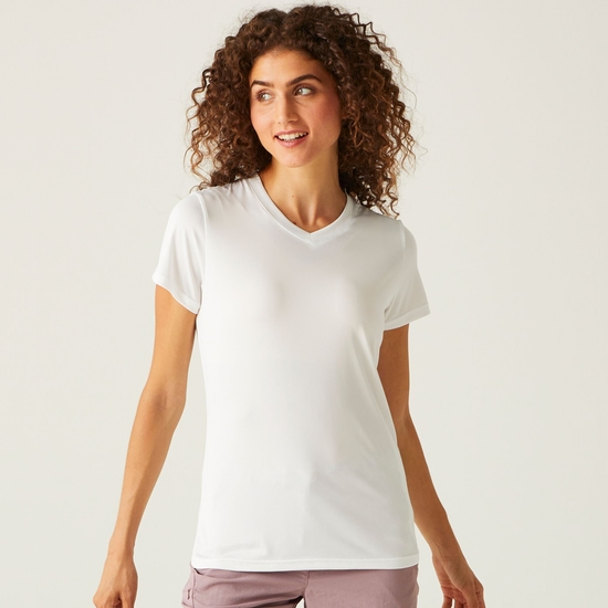 Fingal Femme T-shirt à col en V Blanc