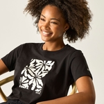 Black Abstract Floral 