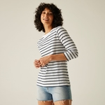 White Navy Stripe