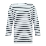 White Navy Stripe