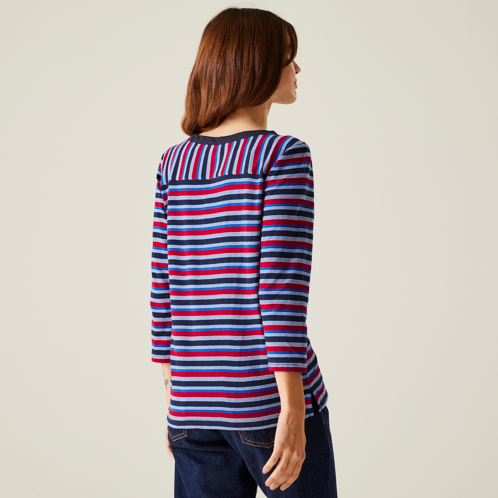 Damska bluzka z rękawem 3/4 Bayletta II Niebieski