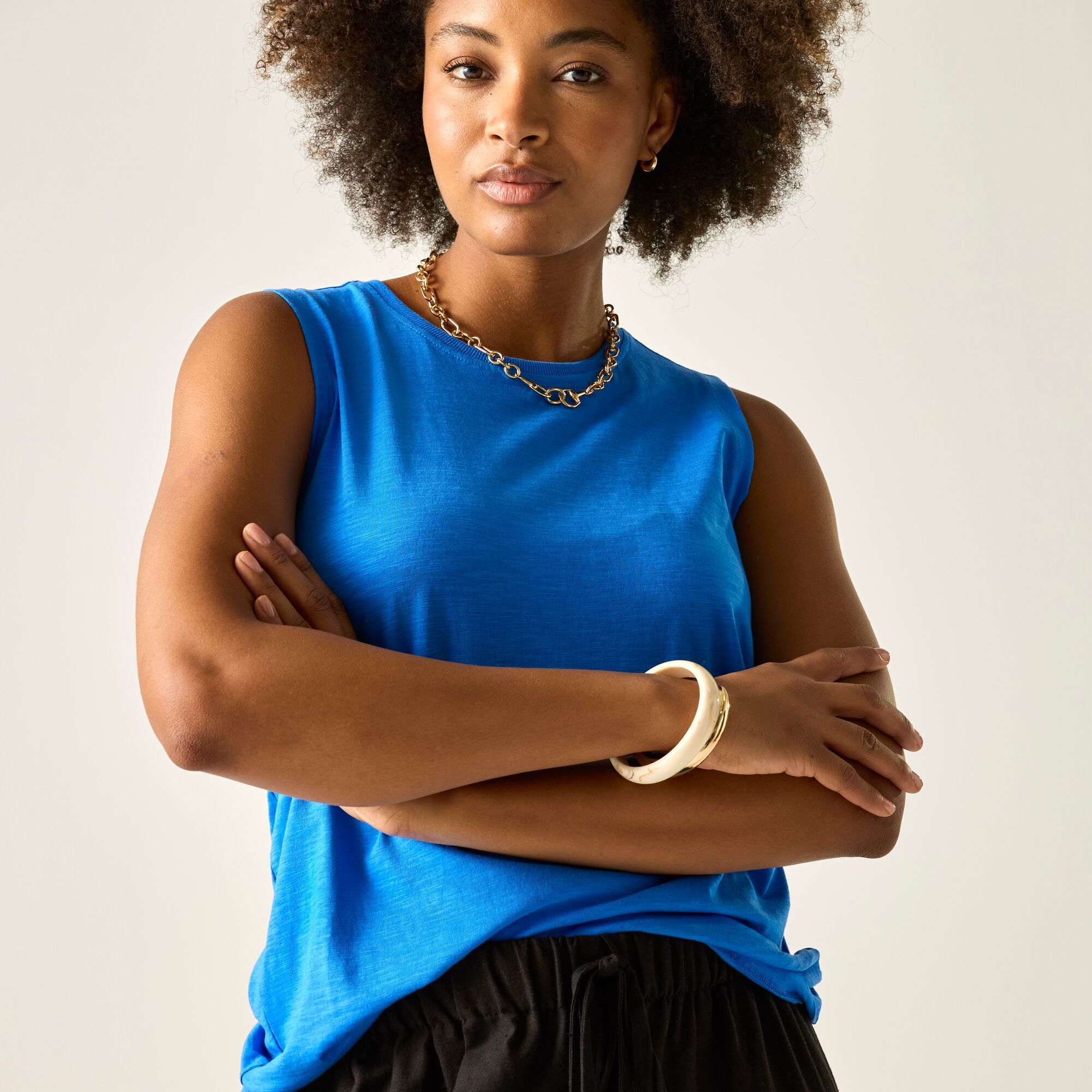 Regatta Women's Fariene Cotton Sleeveless Top in Blue | Size: 12 - Image 3